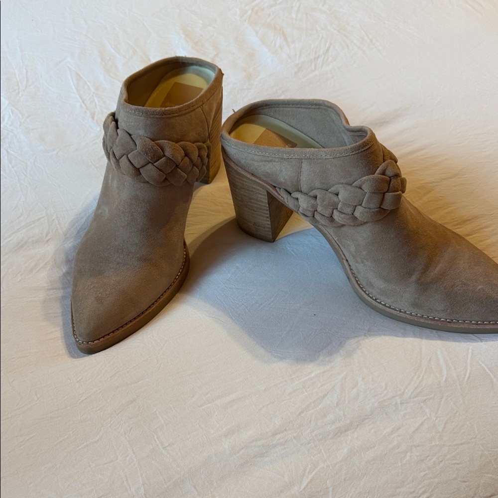 Dolce Vita Taupe Braided Mules